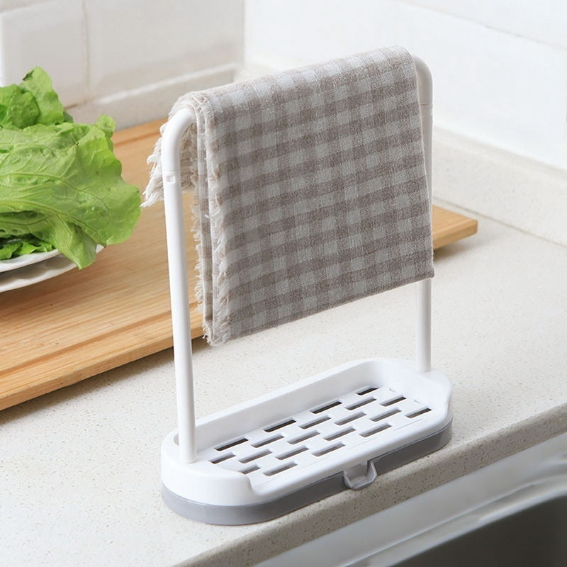1Pc Kitchen Sink Dishrag Sponge Storage Rack