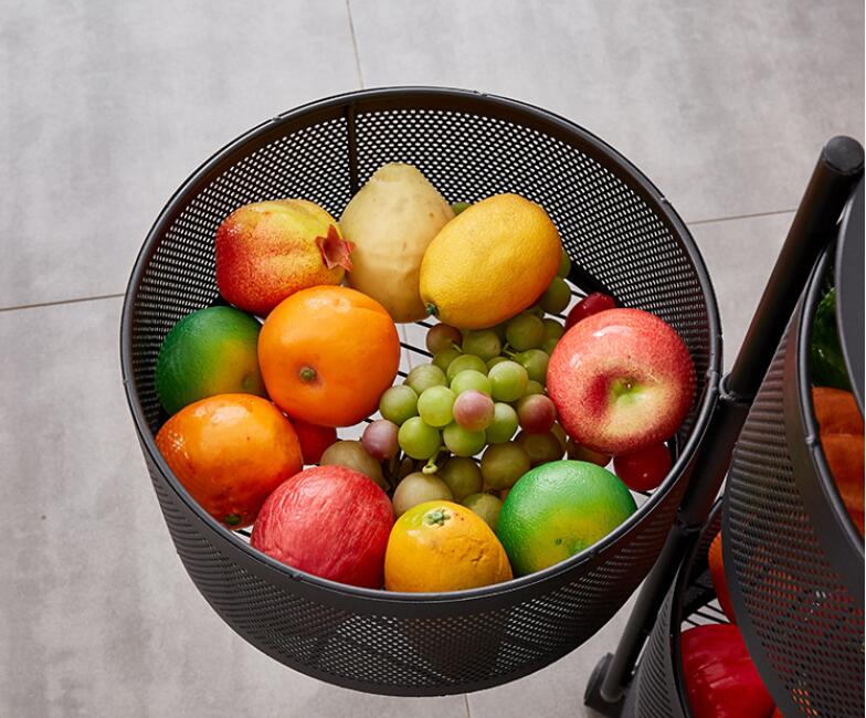 Multi-layer Movable Round Metal Rack For Fruit Vegetables (Premium Quality)