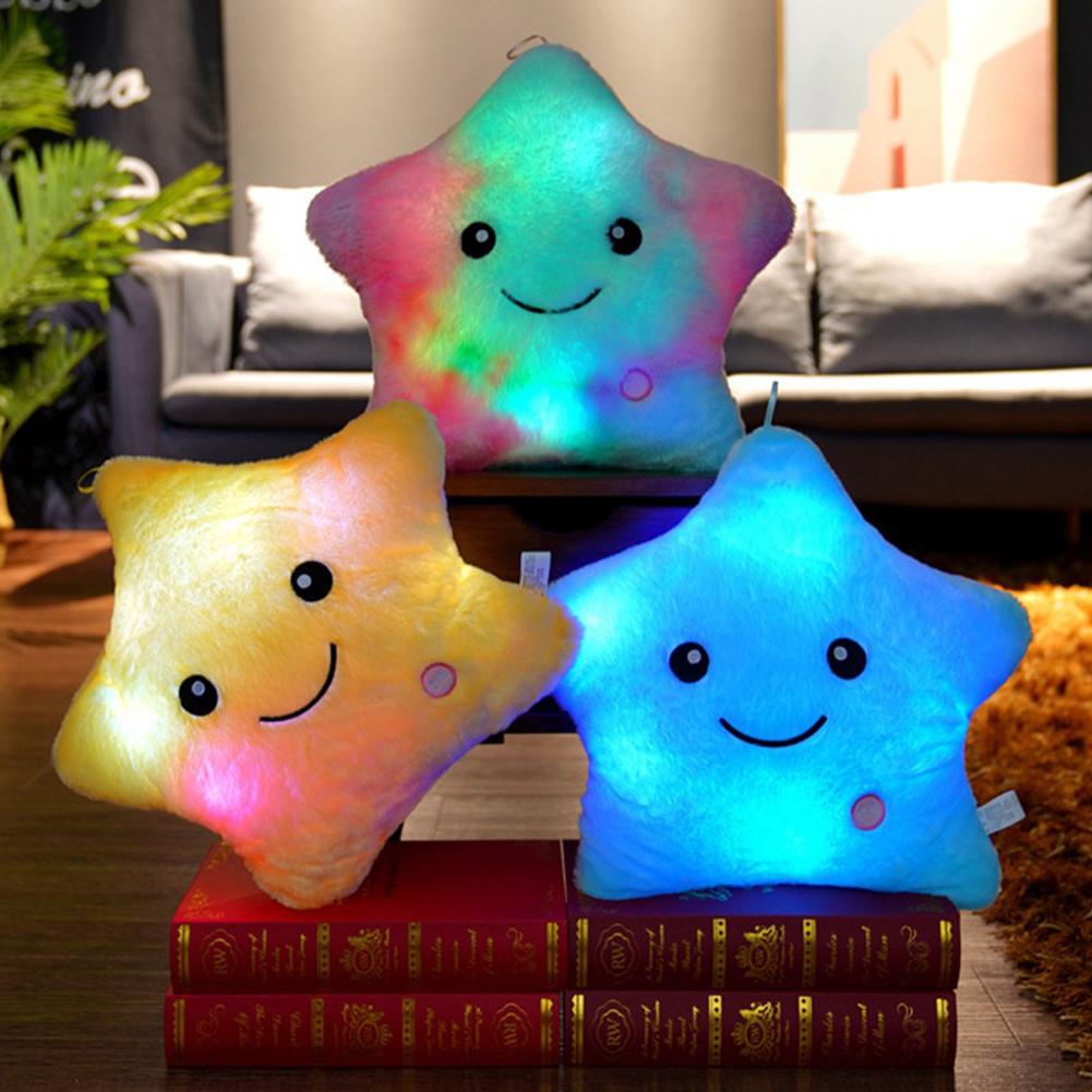 1Pc Soft Star Pillow With Glowing Led Light