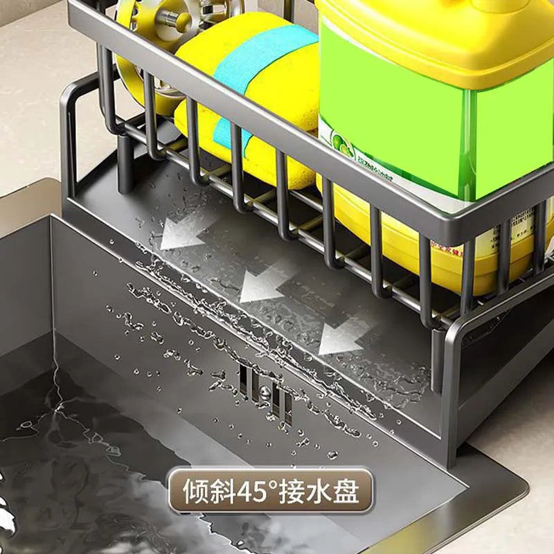 Kitchen Sink Drain Rack Organizer Multifunction