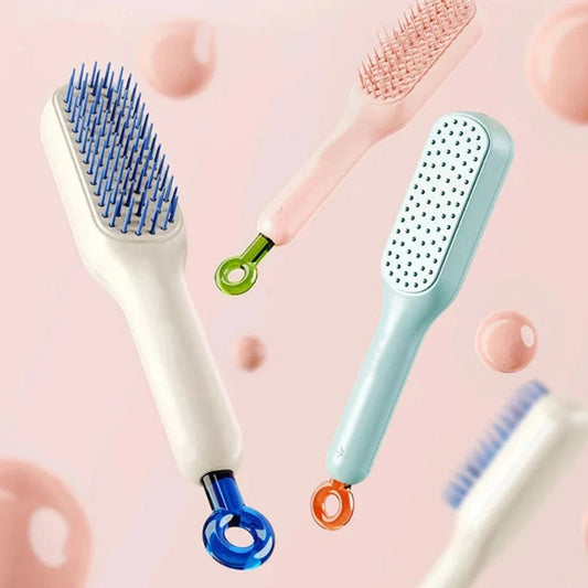 Telescopic Self-Cleaning Hair Brush