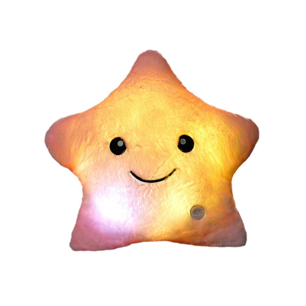 1Pc Soft Star Pillow With Glowing Led Light