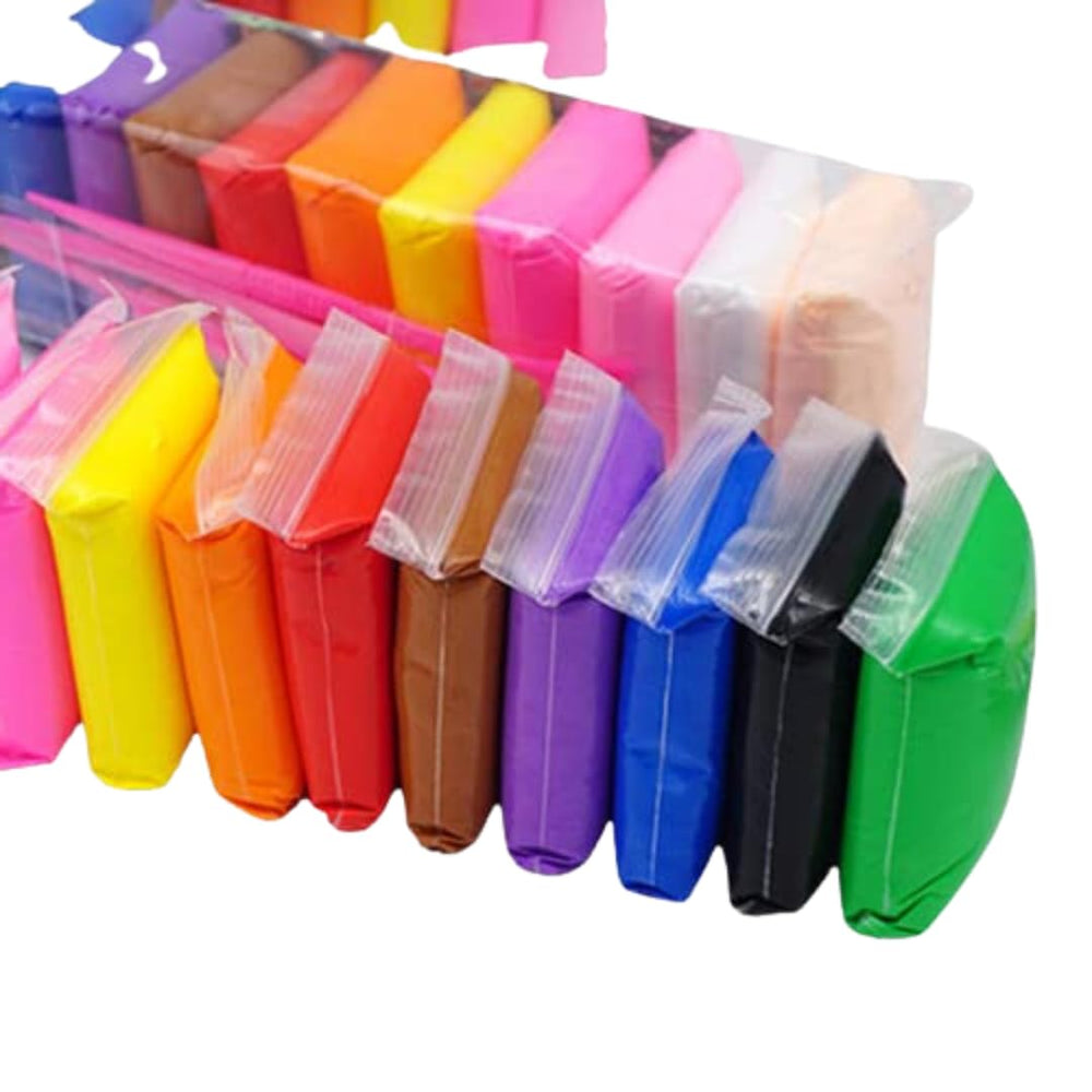 12Pcs/Set Playdough Super Light Soft Polymer Clay - 12 Fomic Play Dough - Air Dry Polymer Clay with Free Tool