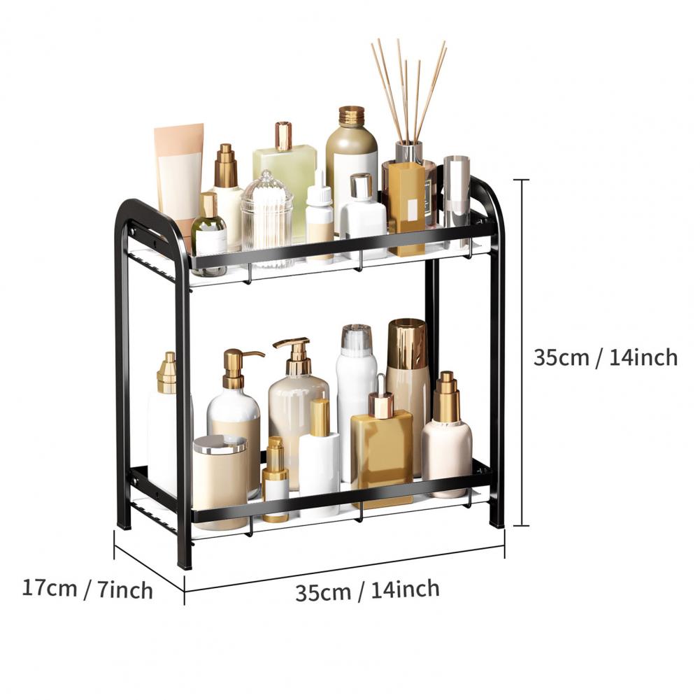 2 Layers Multipurpose Bathroom Metal Organizer (Premium Quality)
