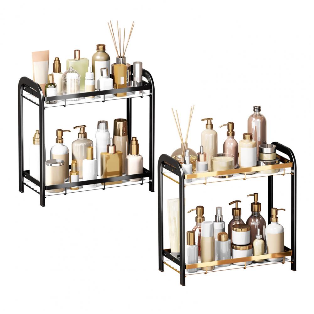 2 Layers Multipurpose Bathroom Metal Organizer (Premium Quality)
