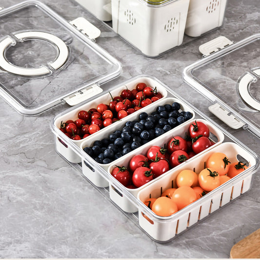 4 Portions Refrigerator Storage Box (Premium Quality)