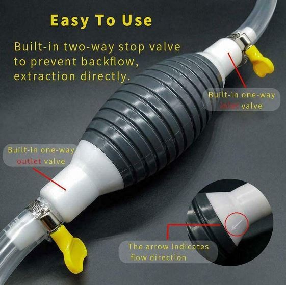 Multifunction Liquid Sucker, Liquid Fuel Transfer Siphon Pump Oil Pump Manual Fuel Transfer Pump Gasoline S Hose