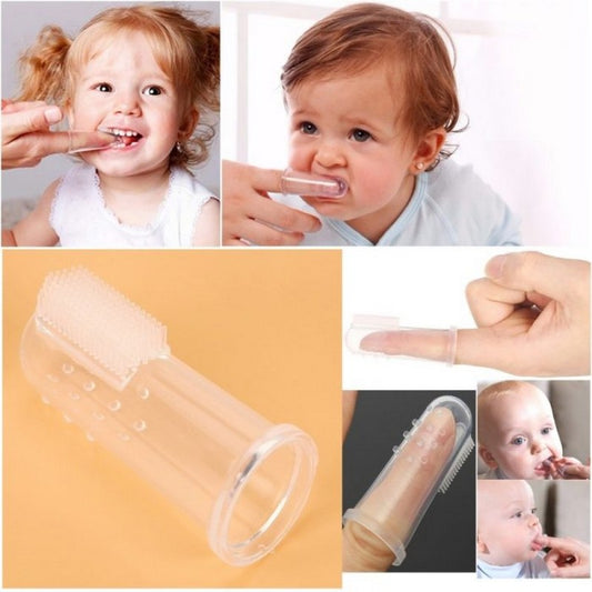 Baby Kids Silicone Finger Toothbrush Soft Safe Baby Teether - Silicone Toothbrush Teeth Rubber