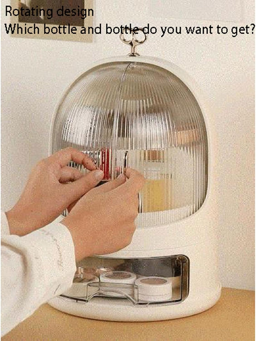 Makeup Storage Organizer, Makeup Holder Organizer, 360° Rotating Makeup Organizer