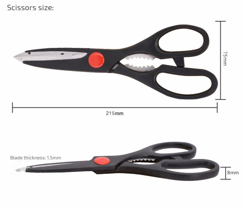 Stainless Steel Strong Food Meat Kitchen Scissors Multi-function