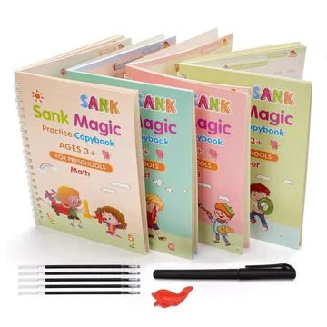 4 PCS Magic book with 10 Refills