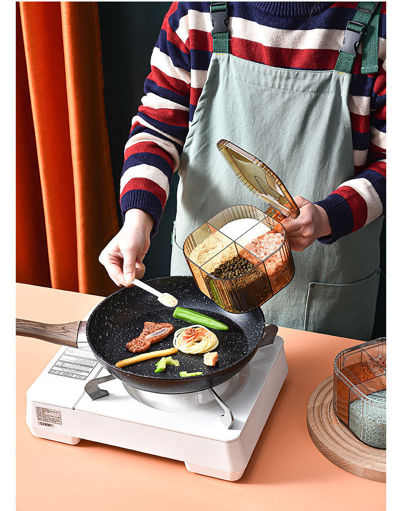 Four- compartment Seasoning Box Acrylic (Premium Quality)