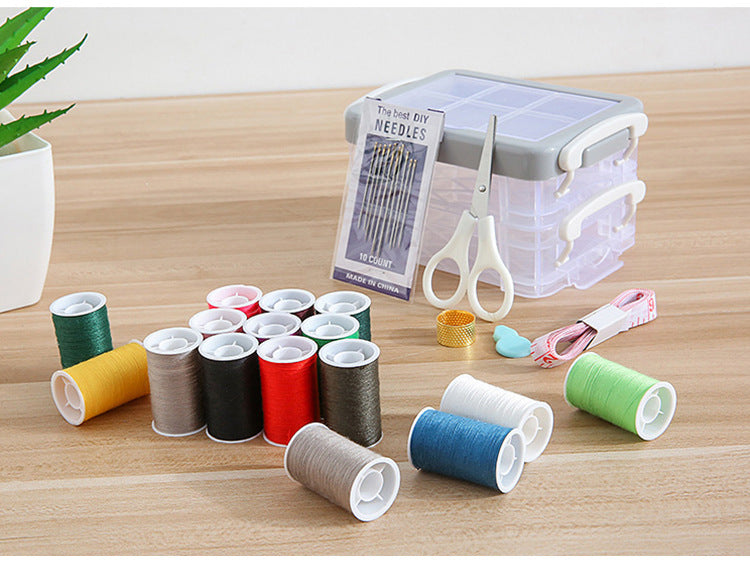 Nordic Style Double Layer Sewing Kit Box
