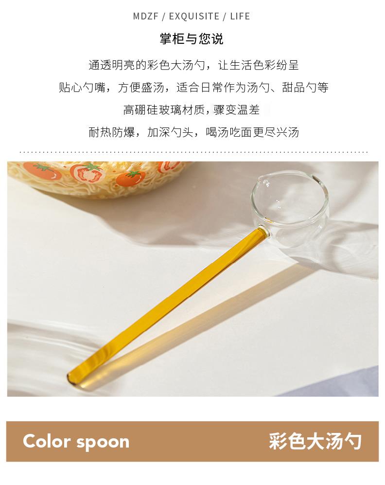 Heat Resistant Glass Tarka Spoon