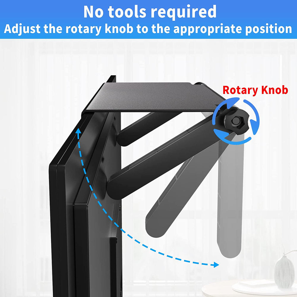 13-Inch Wide Platform Adjustable TV Top Shelf, Router And Home Decor TV Top Storage Bracket
