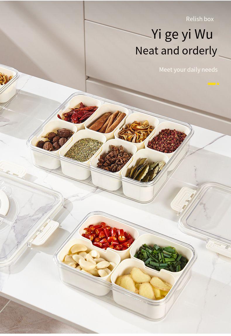 8 Grid Seasoning Box With Lid (Premium Quality)