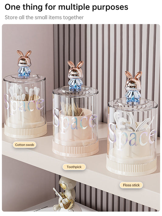 Cute Rabbit Cotton Swab Toothpick Holder