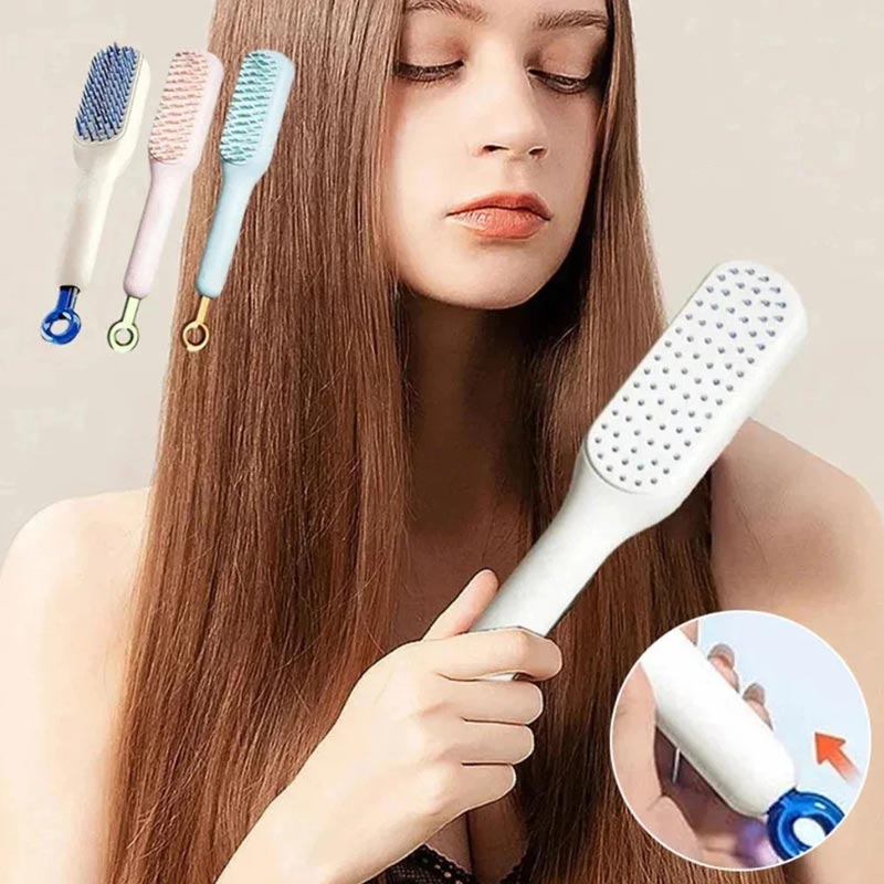 Telescopic Self-Cleaning Hair Brush