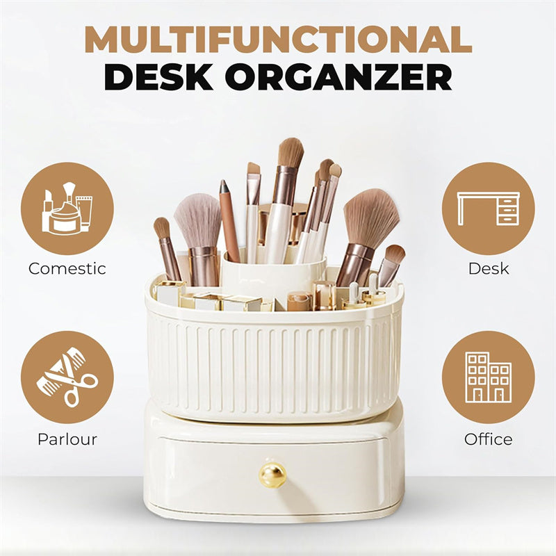 Luxury 360°Rotating Brush Holder With Single Draw (Premium Quality)