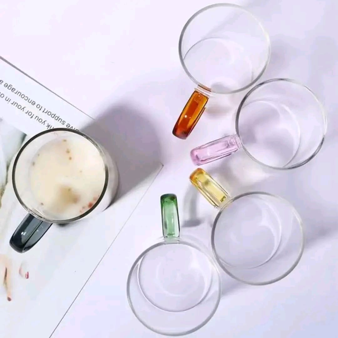 6Pcs Borosilicate Glass Mug Set