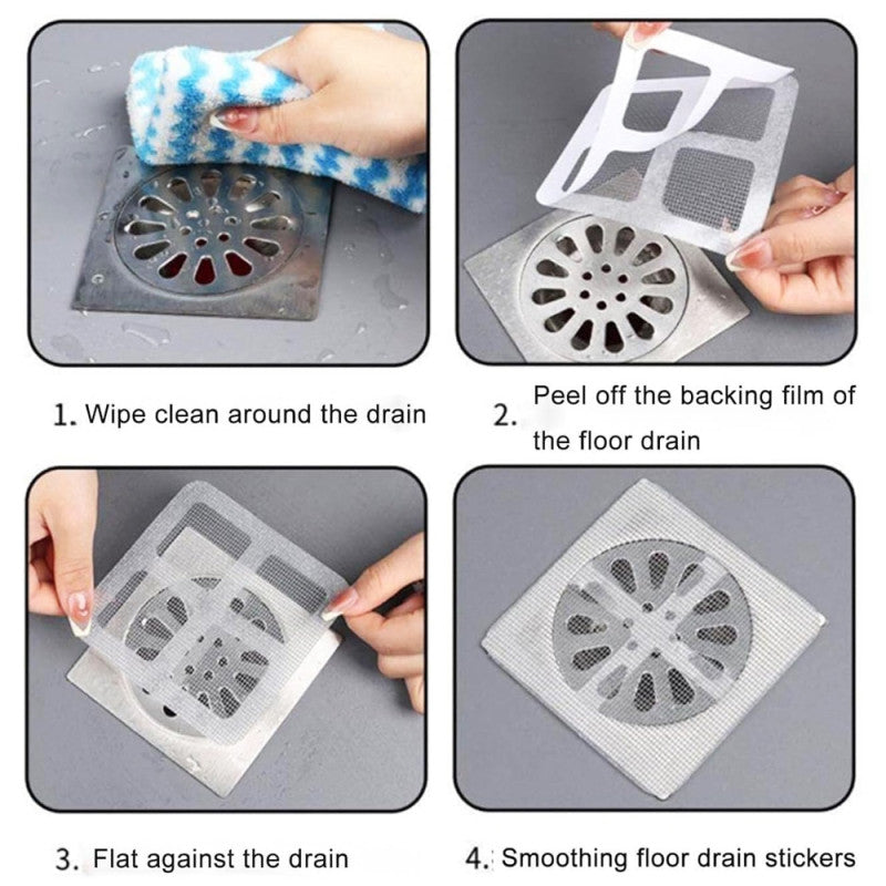 Pack Of 10) Disposable Floor Drain Sticker