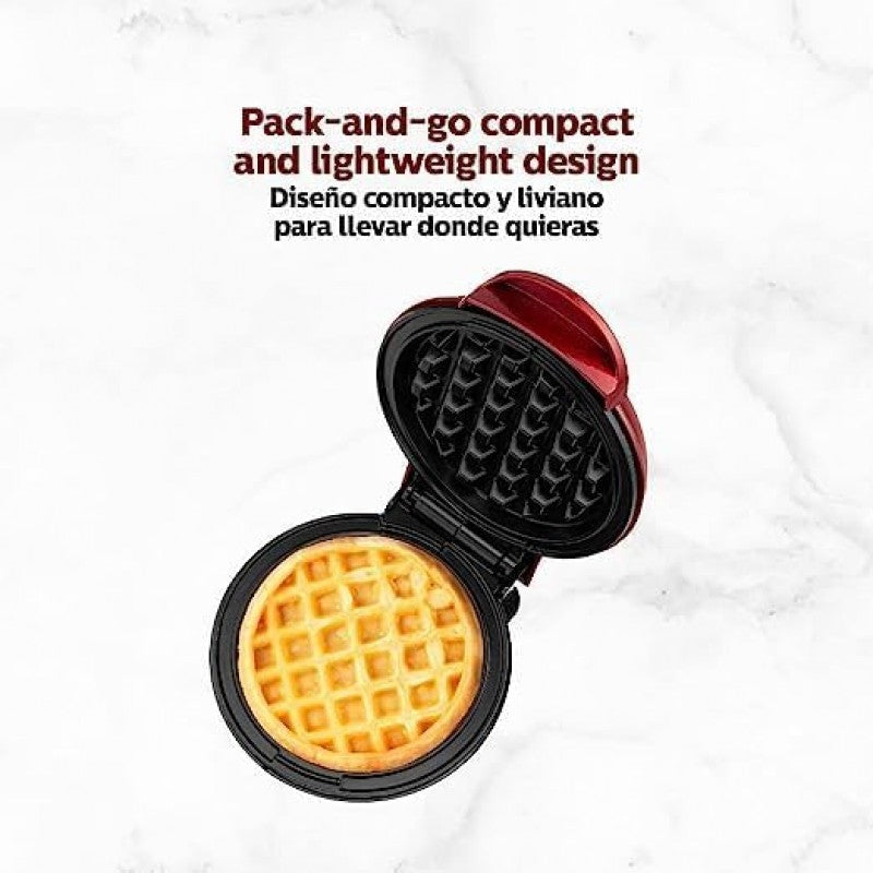 Mini Non-Stick Waffles Maker, Portable Electric Waffle Iron Machine