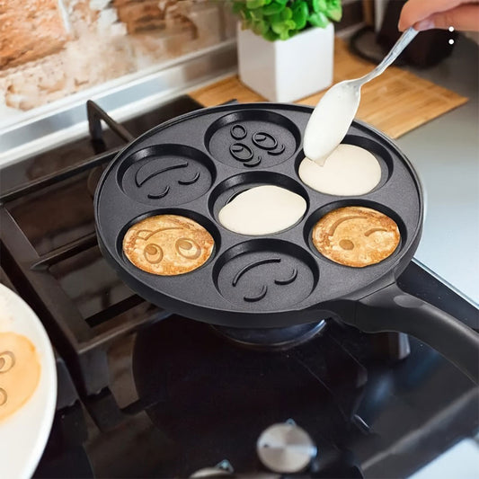 7 Portion Smiley Face Non Stick Frying Pan