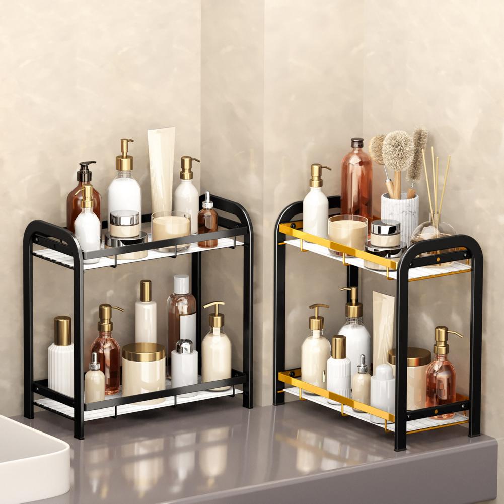 2 Layers Multipurpose Bathroom Metal Organizer (Premium Quality)