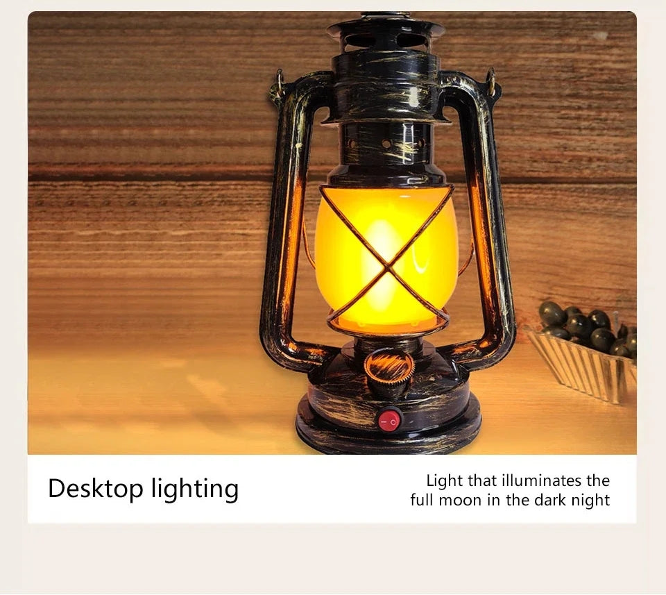 Rechargeable Retro Vintage Hurricane Lantern