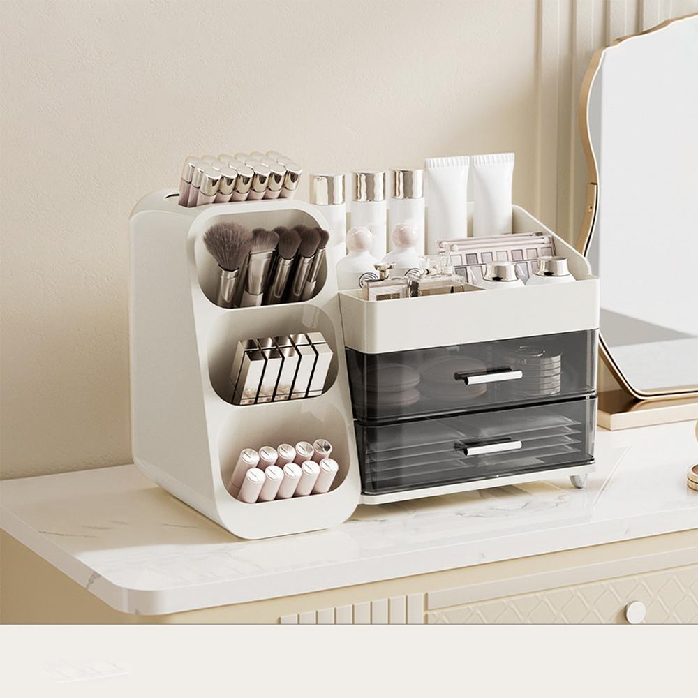 Versatile Luxury Cosmetics Box With Makeup Brush Organiser