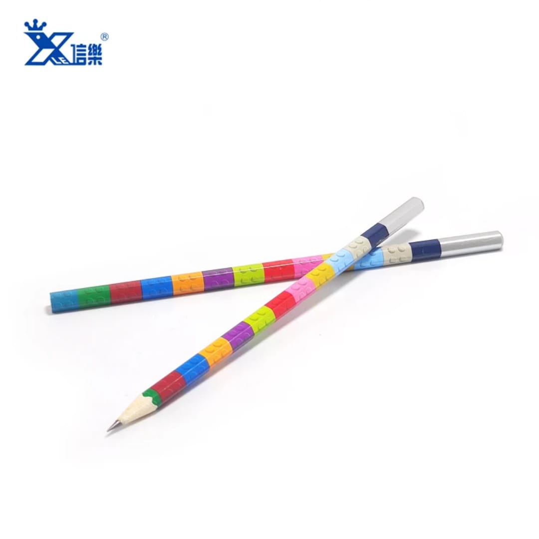 3Pcs Wooden Pencil Fun Toddler Pencil Toy With Blocks