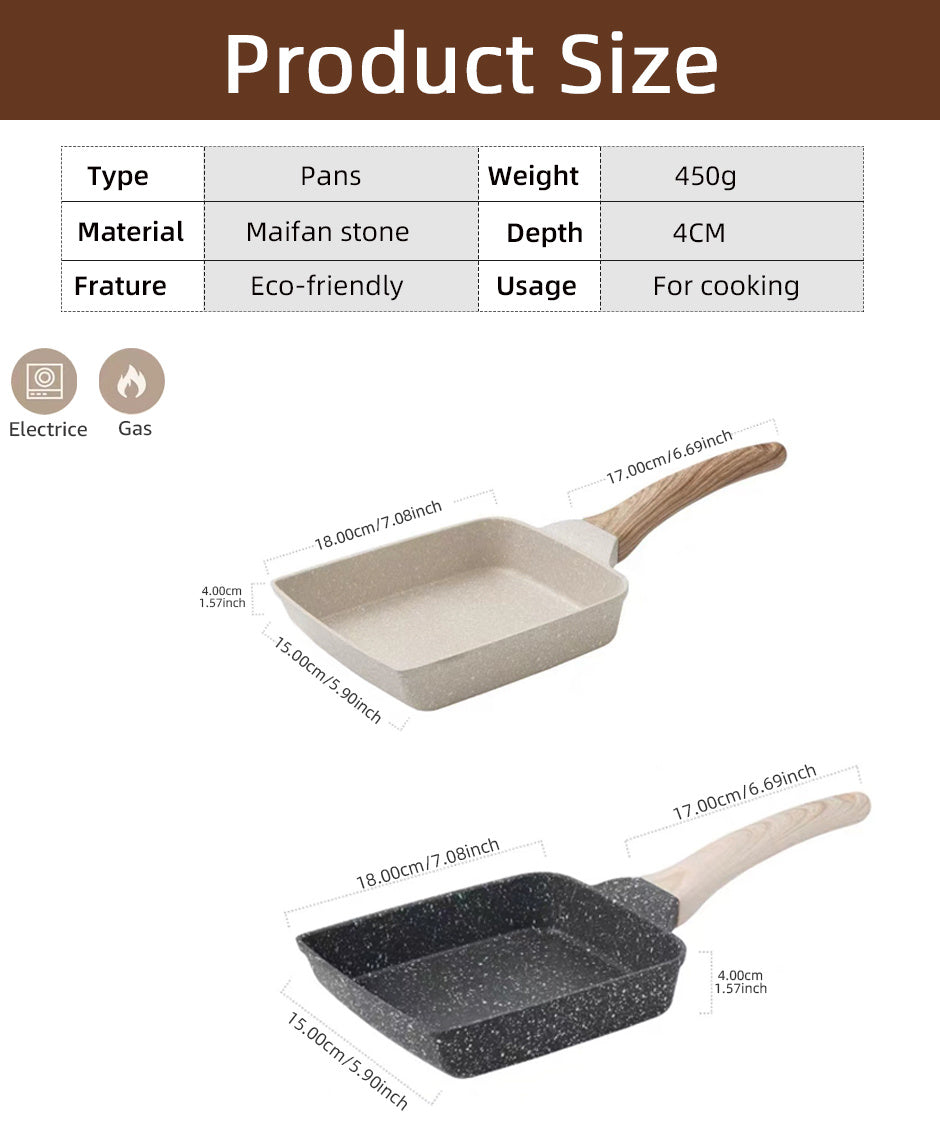 Square Nonstick Japanese Omelets Pan (Premium Quality)