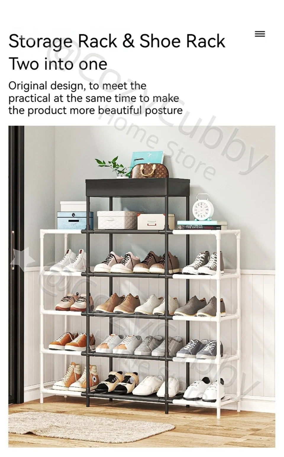 Dual Color Multifunctional Storage Shoe Rack (Premium Quality)