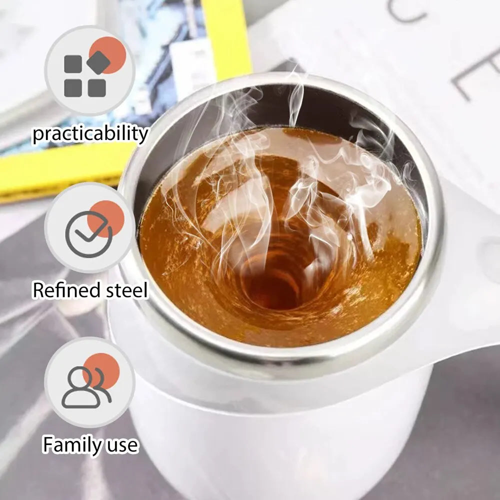 380ml Portable Automatic Magnetic Self-Stirring Rechargeable Mug