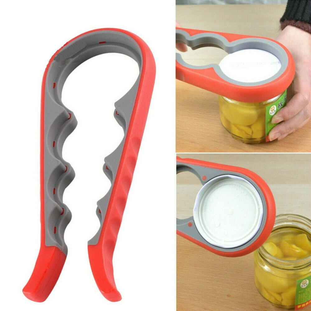 Bottle Lid Opener 4 In 1 Non-Slip Jar Opener Bottle Cap Opener