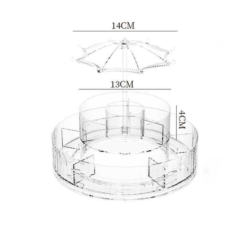 360 Degree Rotation Umbrella Style Makeup Box (Premium Quality)