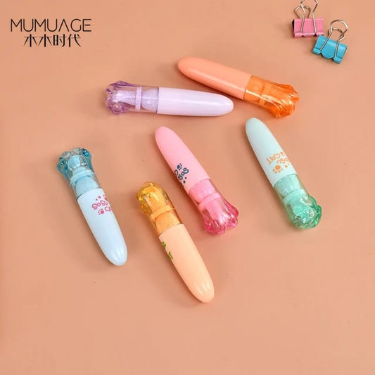 6pcs Mini Cat Paw Style Highlighter (Premium Quality)