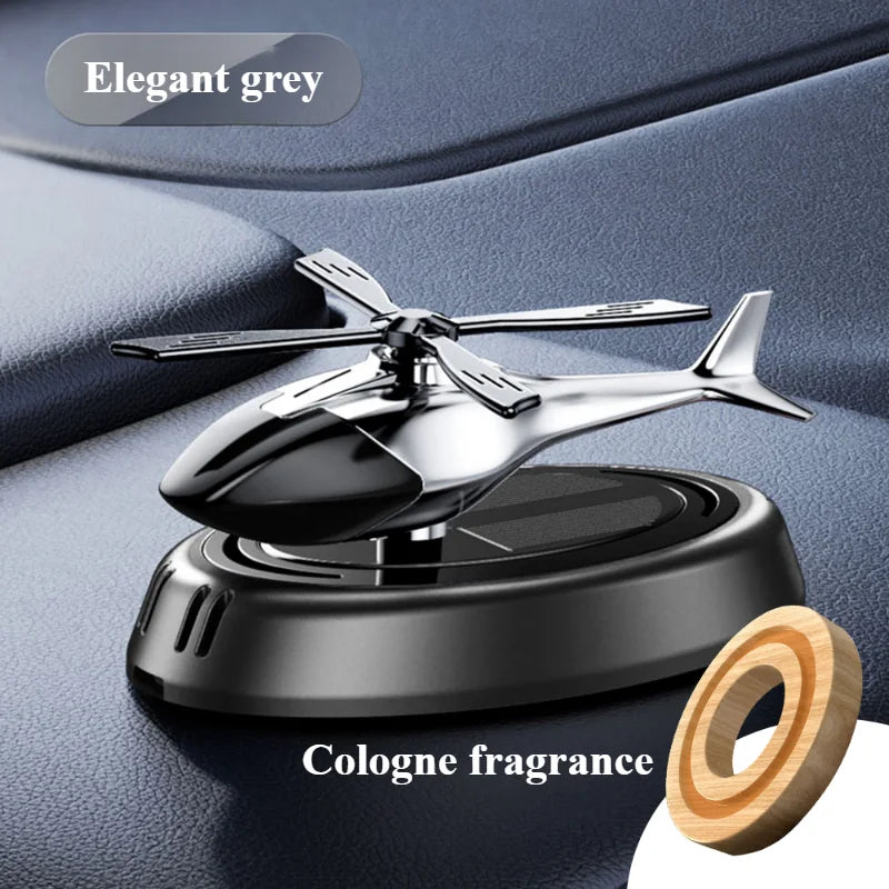 Car Air Freshener Helicopter Solar Powered Plane