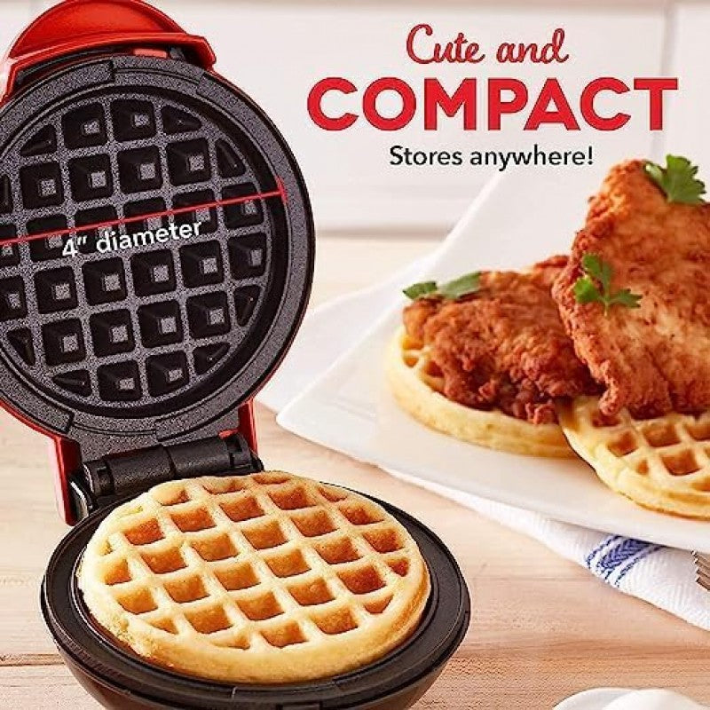 Mini Non-Stick Waffles Maker, Portable Electric Waffle Iron Machine