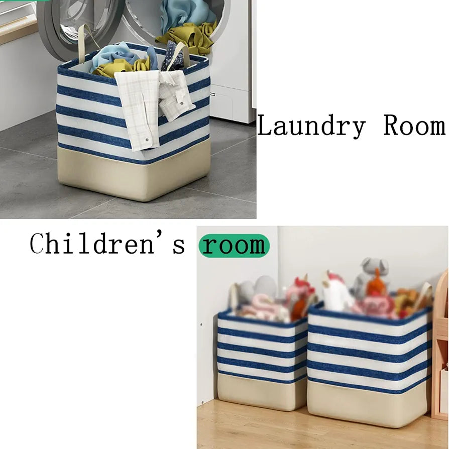 Cotton Linen Storage Basket, Home Large Capacity Laundry Basket (Premium Quality)