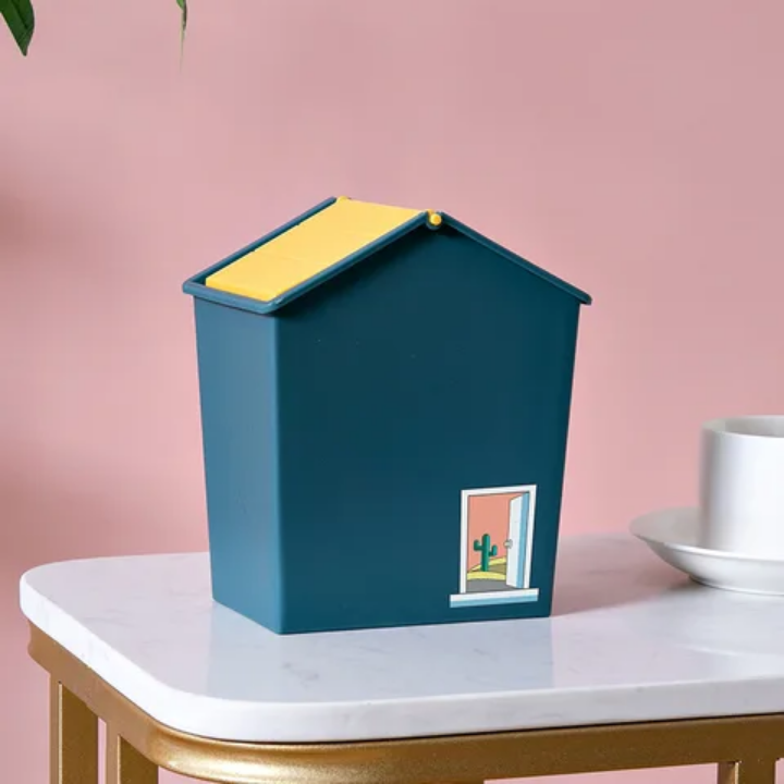 Multifunctional Hut Style Desktop Mini Dustbin (Premium Quality)