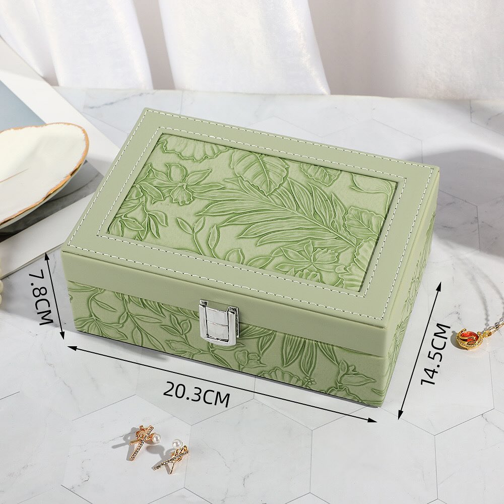 Luxury self Textured Leather Jewelry Case
