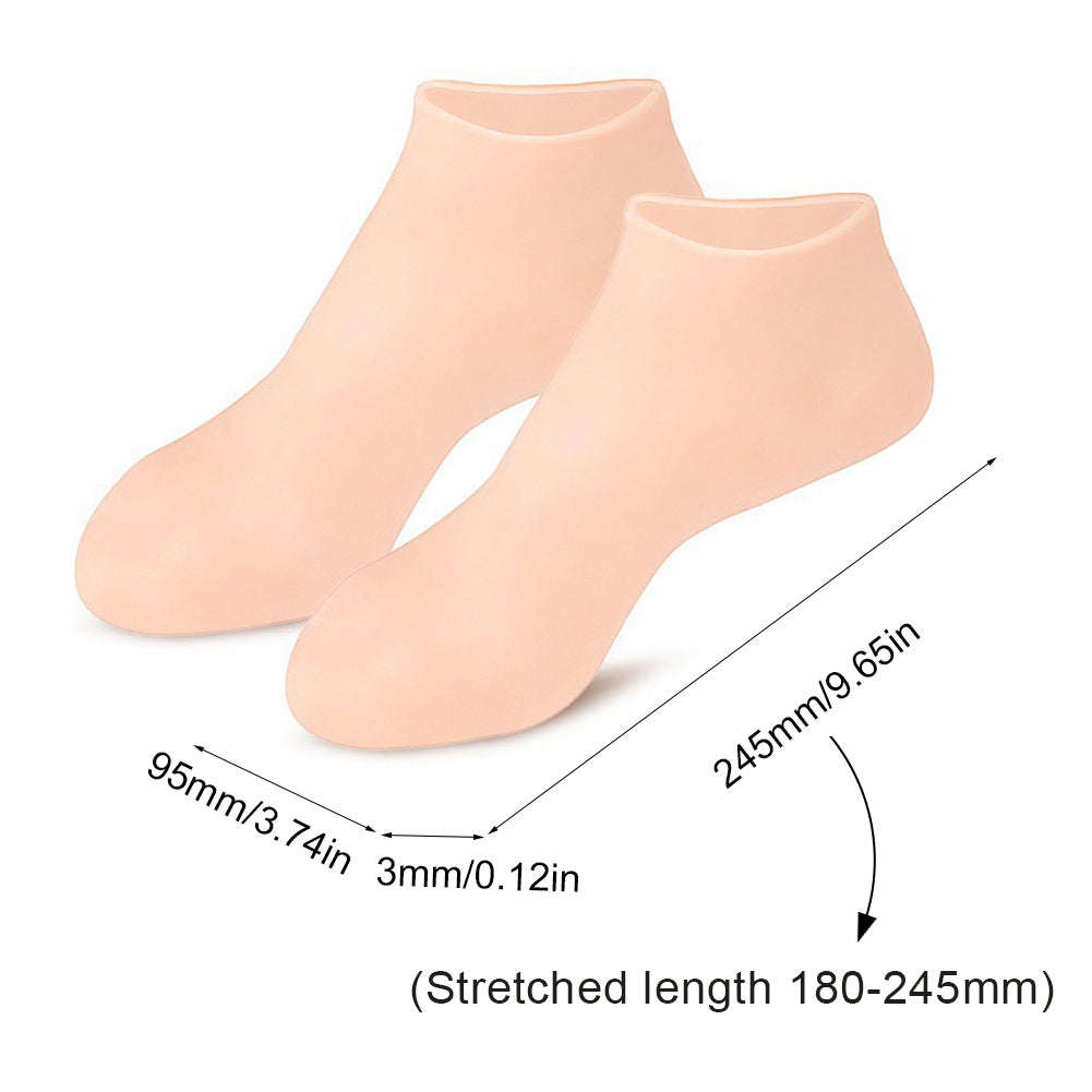 1Pair Silicone Moisturizing Socks