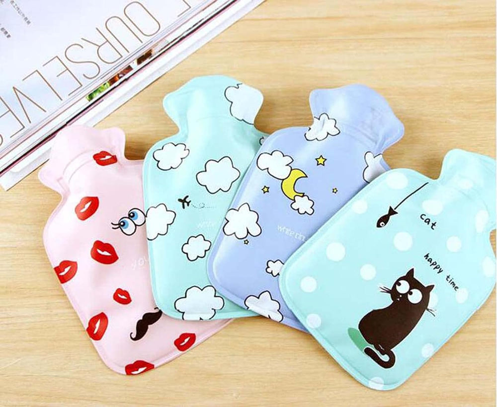 1pc Hot Water Bottles, Hand Warmer With Lovely Cartoon Knitted Portable Hand Hot Water Bags Random Color