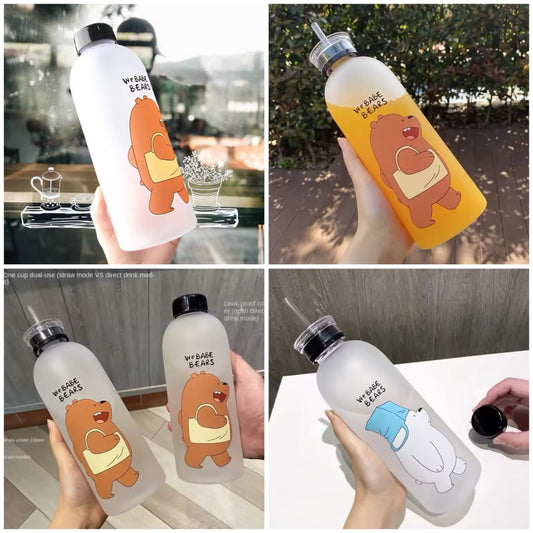 500ml Bear Style Water Bottle With Extra Cap ( Premium Quality)