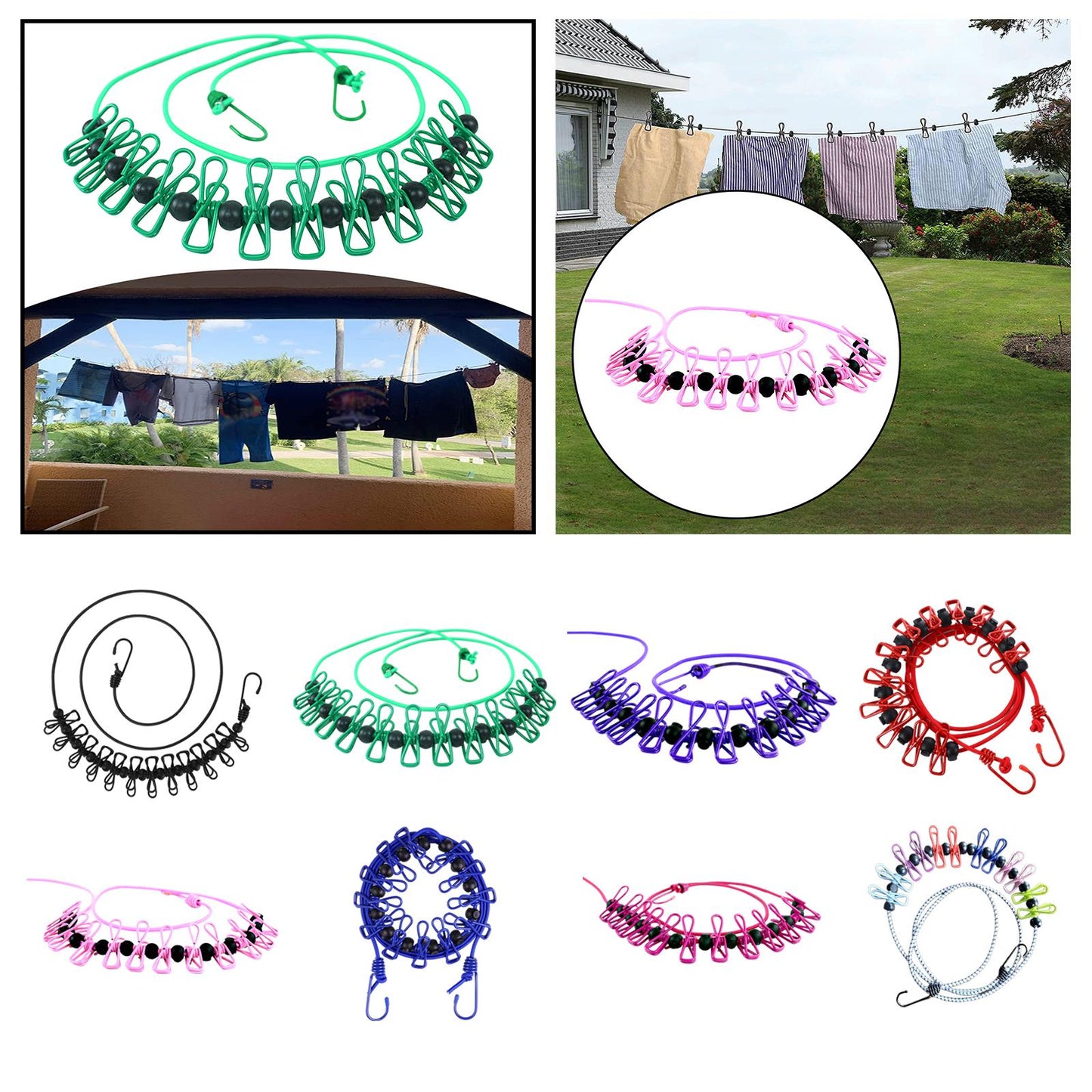 185CM Clothsline With (12) Hang Clip