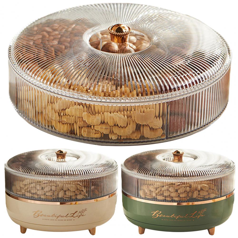 5 Grid Transparent Nuts And Snacks Tray (Premium Quality)