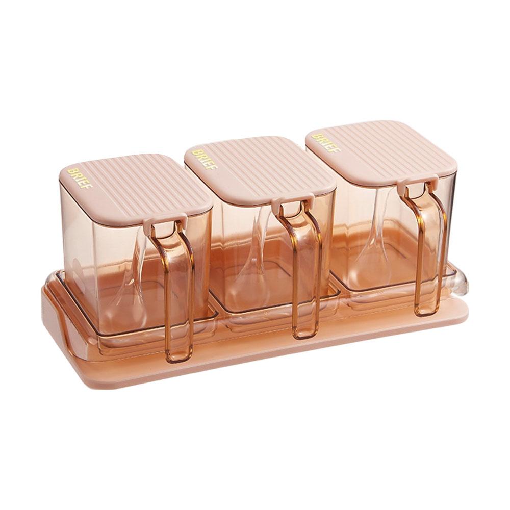 3 Pcs Set Transparent Seasoning Box (Premium Quality)