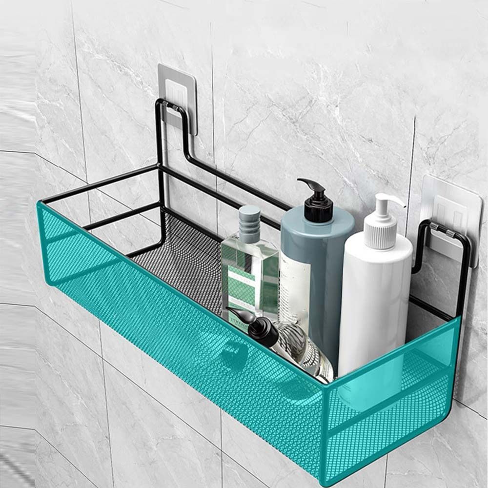 Self-Adhesive Wall-Mounted Iron Shelf With Hook