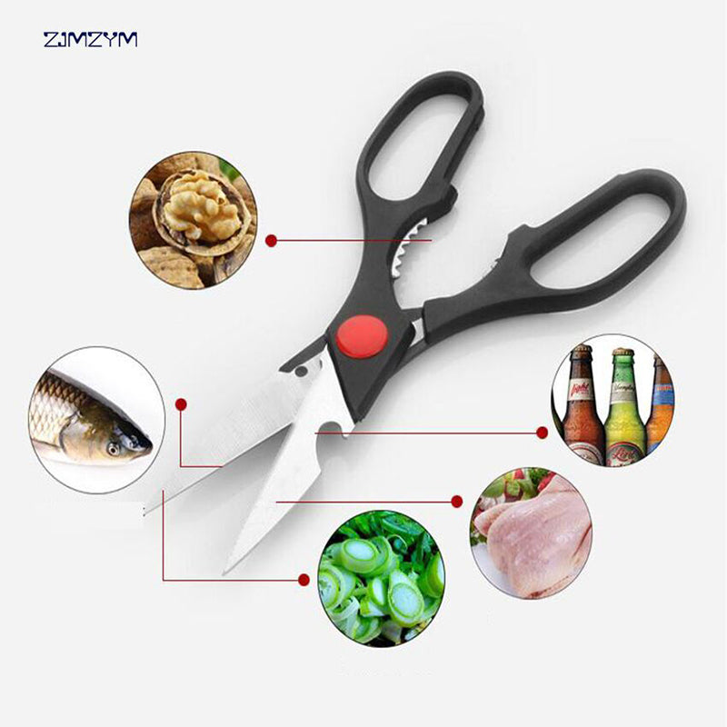 Stainless Steel Strong Food Meat Kitchen Scissors Multi-function